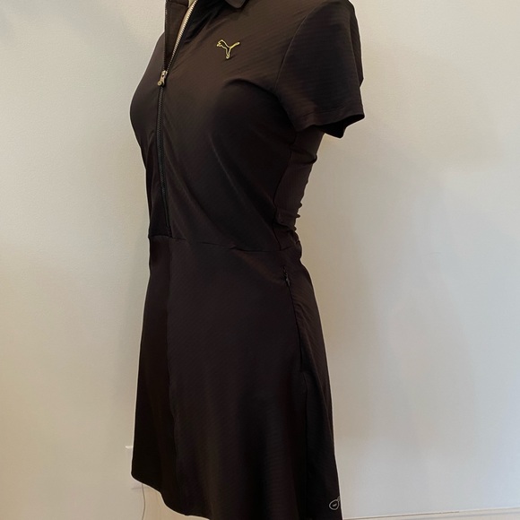 Puma Womens Black Polo Activewear Dress / Pockets w Zippers / Size Small - Picture 6 of 16